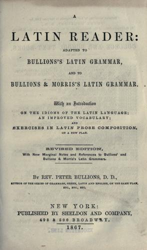 Cover for A Latin reader
