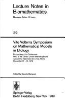 Cover for Vito Volterra Symposium on Mathematical Models in Biology