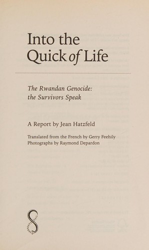 Cover for Into the Quick of Life