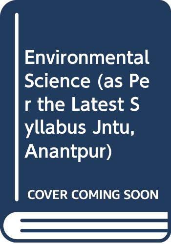 Cover for Environmental Science (as Per the Latest Syllabus Jntu, Anan