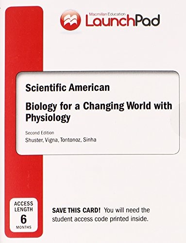 Cover for LaunchPad for Shuster's Scientific American Biology for a Changing World with Core Physiology