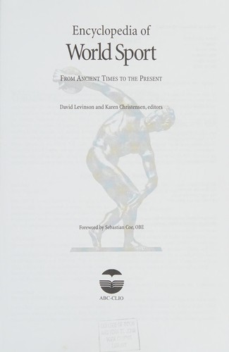 Cover for Encyclopedia of world sport