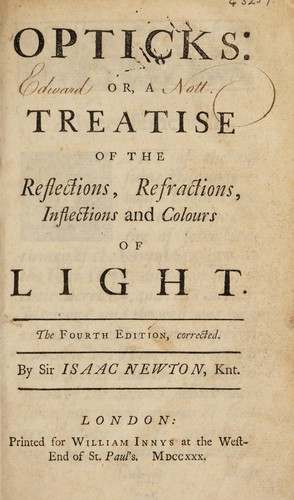 Cover for Opticks