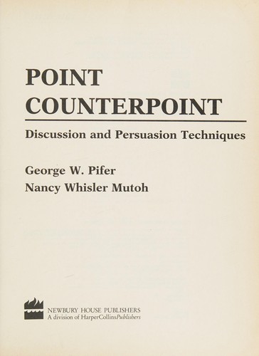 Cover for Point counterpoint