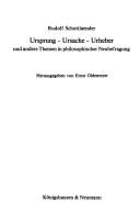 Cover for Ursprung, Ursache, Urheber und andere Themen in philosophischer Neubefragung
