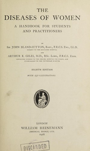Cover for The diseases of women