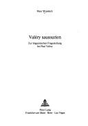 Cover for Valéry saussurien