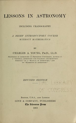 Cover for Lessons in astronomy including uranography.