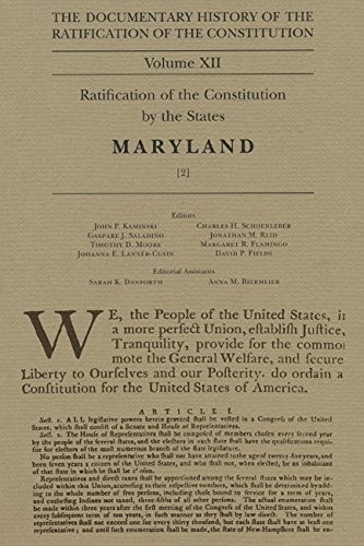 Cover for The Documentary History of the Ratification of the Constitution Volume XII