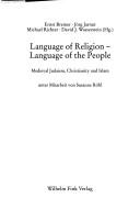 Cover for Language of religion, language of the people