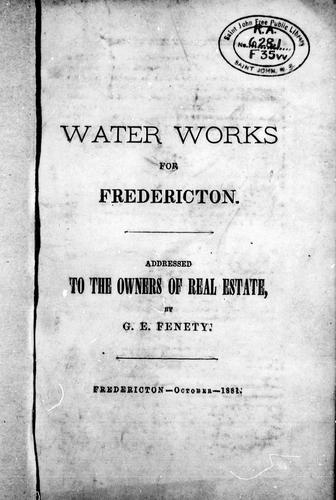 Cover for Water works for Fredericton