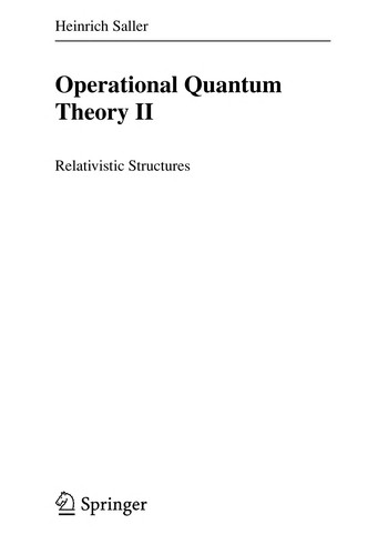 Cover for Operational quantum theory