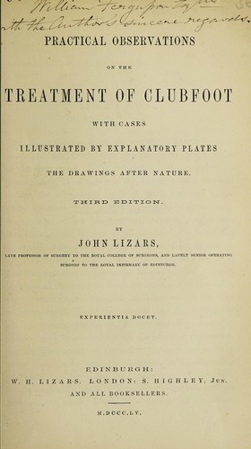 Cover for Practical observations on the treatment of clubfoot