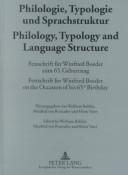 Cover for Philologie, Typologie Und Sprachstruktur/Philology, Typology and Language Structure