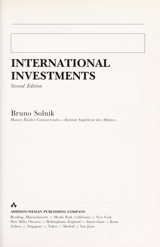 Cover for International investments