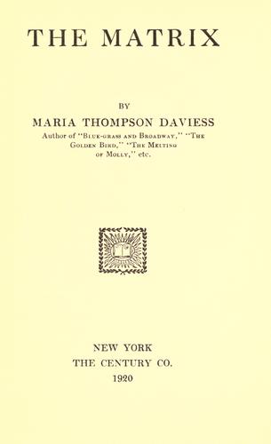 Cover for The matrix