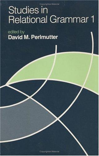 Cover for Studies in Relational Grammar 1