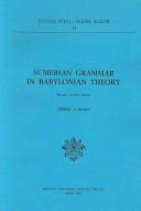 Cover for Sumerian Grammar in Babylonian Theory (Studia Pohl)