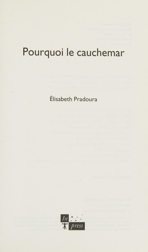 Cover for Pourquoi le cauchemar