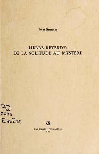 Cover for Pierre Reverdy.