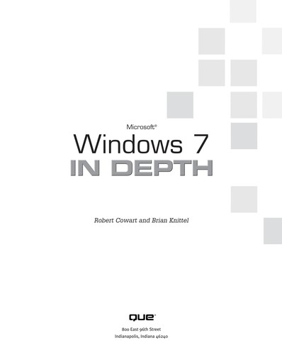 Cover for Microsoft Windows 7 in depth