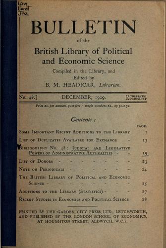 Cover for Judicial and legislative powers of administrative authorities