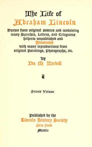 Cover for The life of Abraham Lincoln