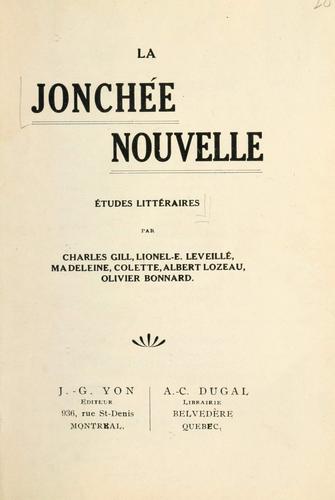 Cover for La jonchée nouvelle