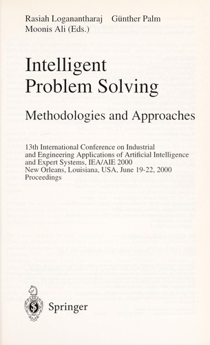 Cover for Intelligent problem solving