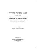 Cover for Cutting Stevens Calef and his wife Martha Howard Paine