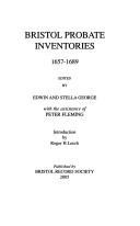 Cover for Bristol probate inventories