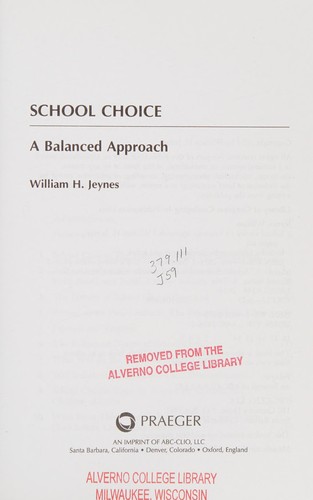 Cover for School choice