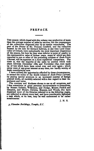 Cover for Book-prices Current: A Record of Prices at which Books Have Been Sold at Auction