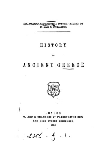Cover for History of ancient Greece