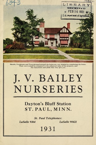 Cover for J.V. Bailey Nurseries