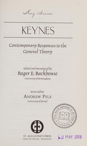 Cover for Keynes