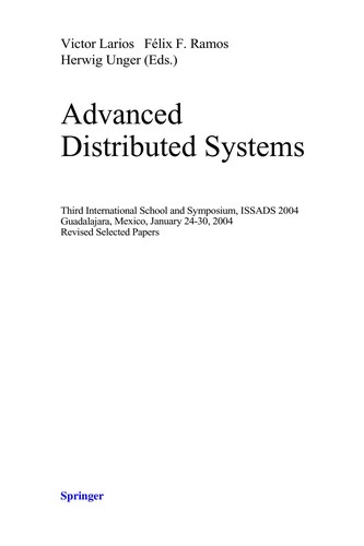 Cover for Advanced distributed systems