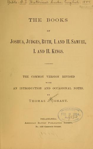 Cover for The books of Joshua, Judges, Ruth, I. and II