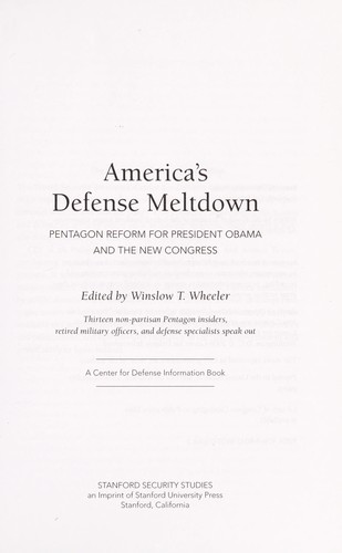 Cover for America's defense meltdown