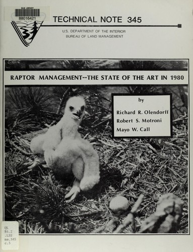 Cover for Raptor management, the state of the art in 1980