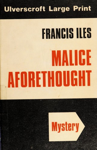 Cover for Malice Aforethought (Ulverscroft Large Print)