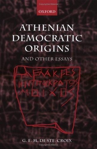 Cover for Athenian democratic origins