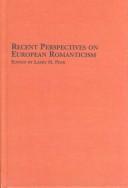 Cover for Recent perspectives on European romanticism