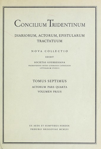 Cover for Concilium Tridentinum