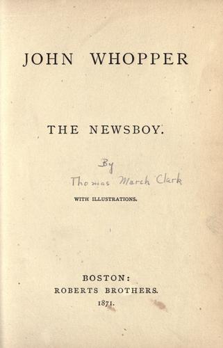 Cover for John Whopper the newsboy.