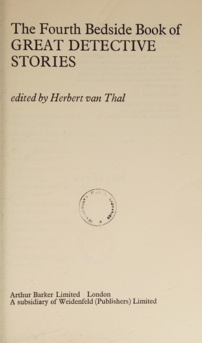 Cover for The Fourth bedside book of great detective stories