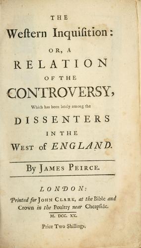 Cover for Western Inquisition, or, A relation of the controversy which has been lately among the Dissenters in the West of England