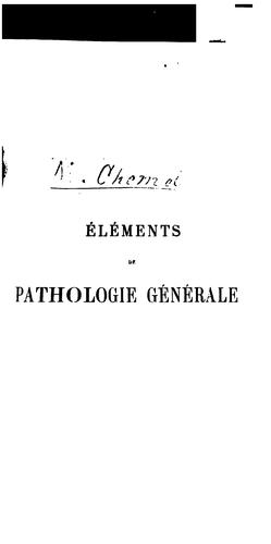 Cover for Éléments de pathologie générale