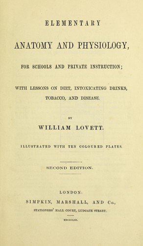 Cover for Elementary anatomy and physiology, for schools and private instruction