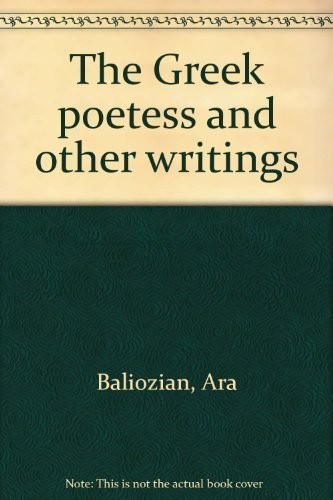 Cover for The Greek poetess, and other writings